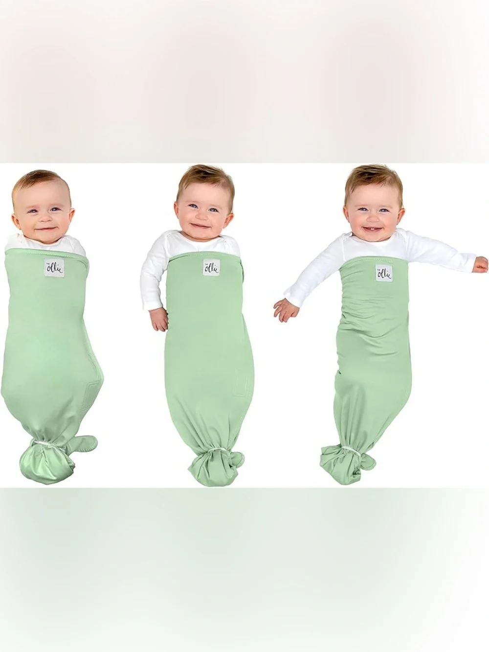 Ollie Kids Sleep Swaddle Set - Mint & Light Gray